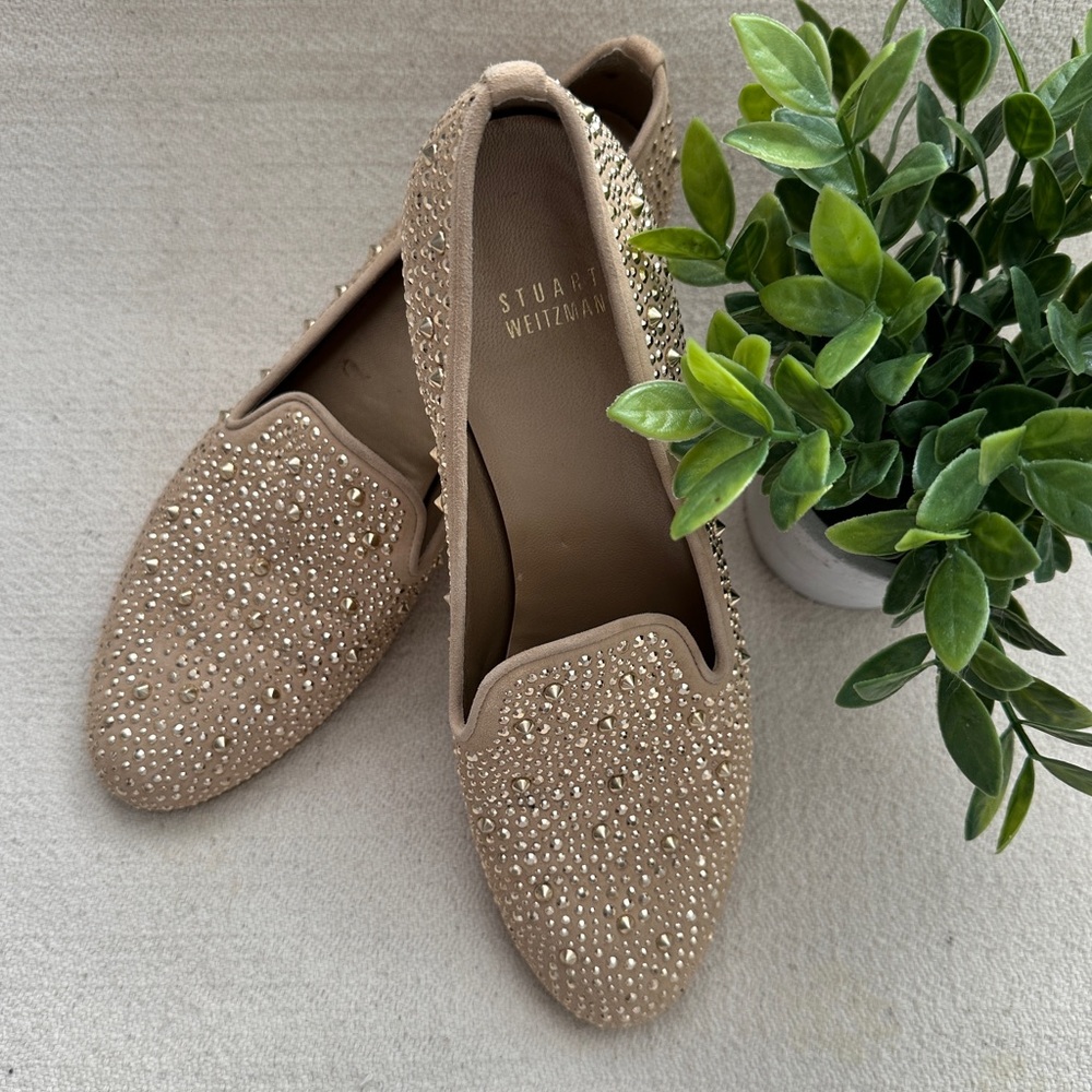 Stuart Weizmann - Suede Loafers with Studs